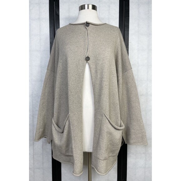 Eskandar Cashmere Blend Bateau Neckline Sweater. OS